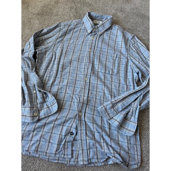 Taylor Stitch Mens Blue Flannel Plaid Button Down Shirt Sz 42 L - Picture 5 of 5